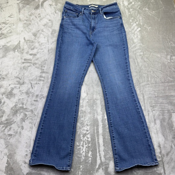 Levis 725 High Rise Bootcut Jeans Womens Sz 30 Fits 28" Medium Wash Denim - Picture 1 of 12